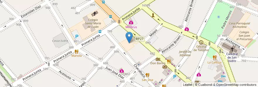 Mapa de ubicacion de Escuela Nro 3 - 15 de Septiembre en Arjantin, Buenos Aires, Partido De San Isidro, San Isidro.