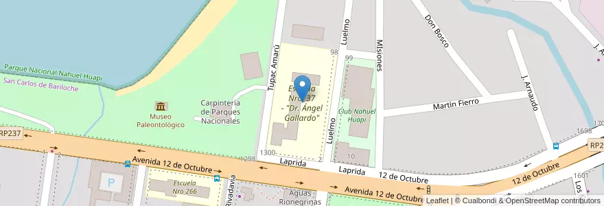 Mapa de ubicacion de Escuela Nro. 37 - "Dr. Ángel Gallardo" en Аргентина, Чили, Рио-Негро, Departamento Bariloche, Municipio De San Carlos De Bariloche, Сан-Карлос-Де-Барилоче.
