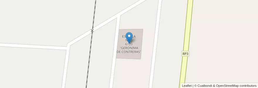 Mapa de ubicacion de ESCUELA NRO 6120 "GERONIMA DE CONTRERAS" en 아르헨티나, Santa Fe, Departamento Vera, Municipio De Intiyaco.