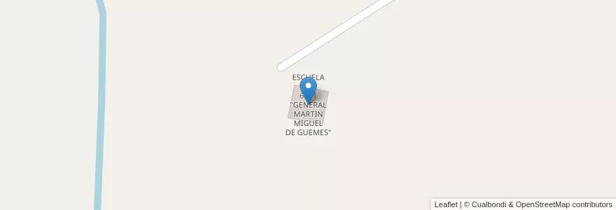 Mapa de ubicacion de ESCUELA NRO 6361 "GENERAL MARTIN MIGUEL DE GUEMES" en Arjantin, Santa Fe, Departamento Vera, Municipio De Intiyaco.
