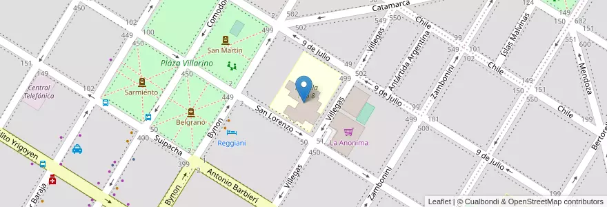 Mapa de ubicacion de Escuela Nro 8 en Argentinië, Buenos Aires, Partido De Patagones, Carmen De Patagones.