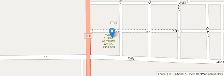 Mapa de ubicacion de Escuela Nro 847 Jose Ignacio Centeno en 아르헨티나, Santa Fe, Departamento General Obligado, Municipio De Las Toscas.