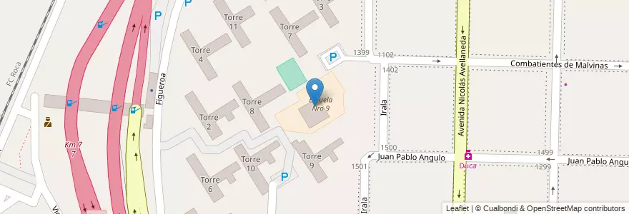 Mapa de ubicacion de Escuela Nro 9 en Argentina, Buenos Aires, Partido De Avellaneda, Dock Sud.