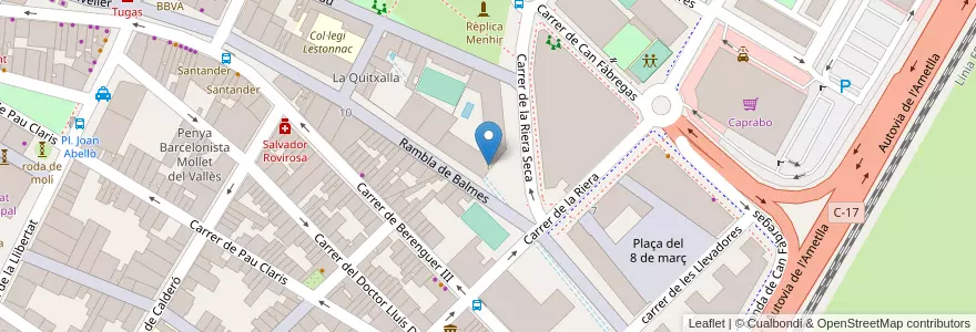 Mapa de ubicacion de Escuela Oficial de Idiomas en スペイン, カタルーニャ州, Barcelona, バリェス・オリエンタル, Mollet Del Vallès.