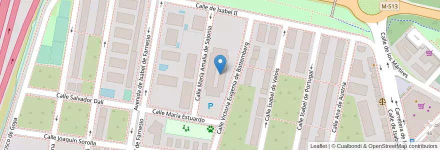 Mapa de ubicacion de Escuela Oficial de Idiomas de Boadilla Del Monte en 西班牙, Comunidad De Madrid, Comunidad De Madrid, Área Metropolitana De Madrid Y Corredor Del Henares, Boadilla Del Monte.