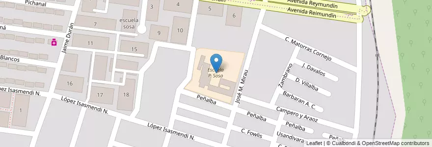 Mapa de ubicacion de Escuela P. Sosa en Аргентина, Сальта, Capital, Municipio De Salta, Salta.
