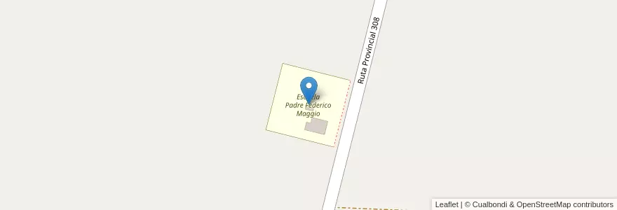 Mapa de ubicacion de Escuela Padre Federico Maggio en Arjantin, San Juan, Şili, 25 De Mayo.