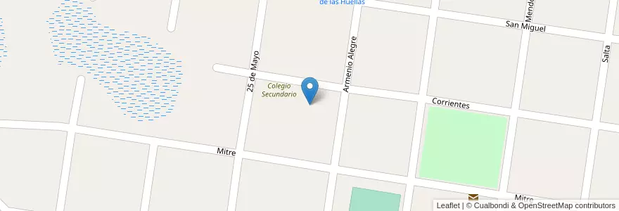 Mapa de ubicacion de Escuela para Adoslescentes y Adultos Nº 70 en الأرجنتين, Corrientes, Departamento San Miguel, Municipio De Loreto, Loreto.