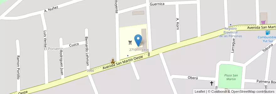 Mapa de ubicacion de Escuela para Adultos 24 en アルゼンチン, ミシオネス州, Departamento Eldorado, Municipio De Eldorado, Eldorado.
