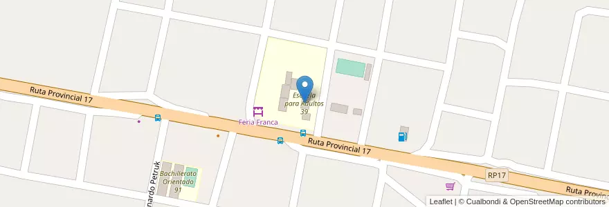 Mapa de ubicacion de Escuela para Adultos 39 en 阿根廷, Misiones, Departamento General Manuel Belgrano, Municipio De Bernardo De Irigoyen.