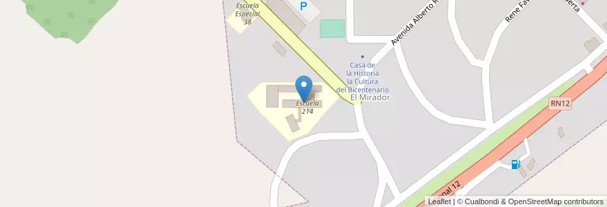 Mapa de ubicacion de Escuela para Adultos 59 en アルゼンチン, ミシオネス州, Departamento San Ignacio, Municipio De Santo Pipó, Santo Pipó.
