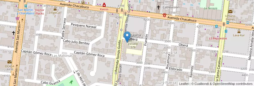 Mapa de ubicacion de Escuela para Adultos 7 en Аргентина, Misiones, Departamento Capital, Municipio De Posadas, Posadas.