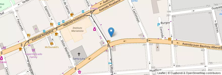 Mapa de ubicacion de Escuela para Niños, Niñas y Jóvenes con Discapacidad Visual 35 José Manuel Estrada, Caballito en 아르헨티나, Ciudad Autónoma De Buenos Aires, 부에노스아이레스, Comuna 6.
