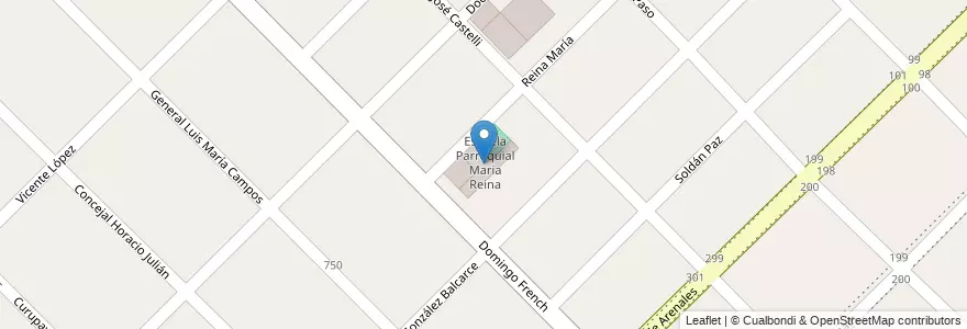 Mapa de ubicacion de Escuela Parroquial Maria Reina en Arjantin, Buenos Aires, Partido De Morón, Morón.