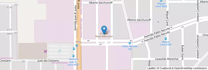 Mapa de ubicacion de Escuela Paula Albarracin en Argentina, Córdova, Departamento Capital, Pedanía Capital, Córdoba, Municipio De Córdoba.