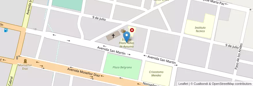 Mapa de ubicacion de Escuela Piloto Niñas de Ayouma en 阿根廷, Tucumán, Departamento Cruz Alta, Banda Del Río Salí.