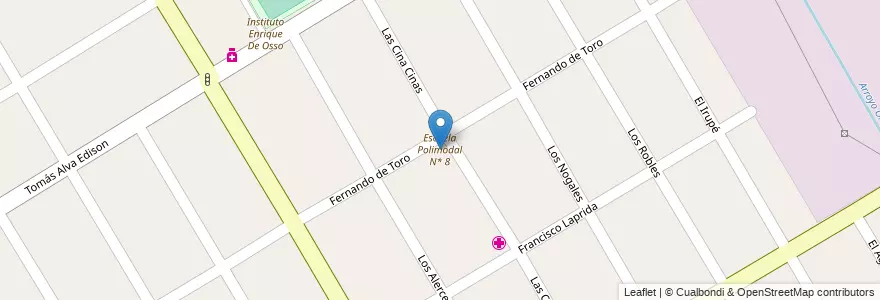 Mapa de ubicacion de Escuela Polimodal N* 8 en Arjantin, Buenos Aires, Partido De Esteban Echeverría, El Jagüel.