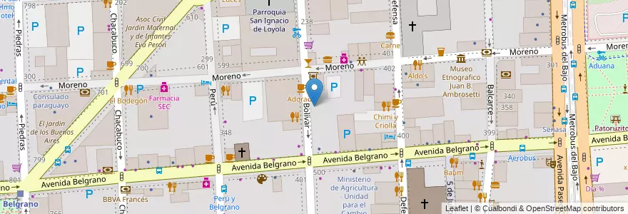 Mapa de ubicacion de Escuela Politécnica Manuel Belgrano, Montserrat en آرژانتین, Ciudad Autónoma De Buenos Aires, Comuna 1, Buenos Aires.