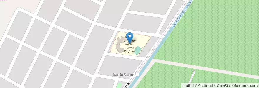 Mapa de ubicacion de Escuela Presidente Néstor Carlos Kirchner en Argentina, San Juan, Chile, Albardón, Campo Afuera.