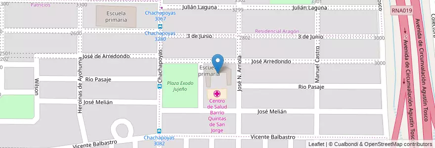 Mapa de ubicacion de Escuela primaria en Argentinien, Provinz Córdoba, Departamento Capital, Pedanía Capital, Córdoba, Municipio De Córdoba.