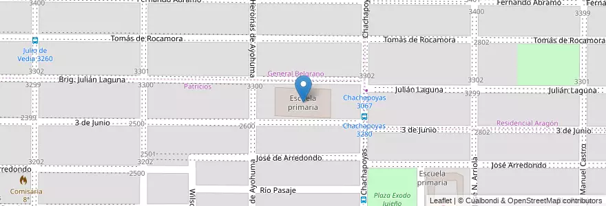 Mapa de ubicacion de Escuela primaria en Arjantin, Córdoba, Departamento Capital, Pedanía Capital, Córdoba, Municipio De Córdoba.