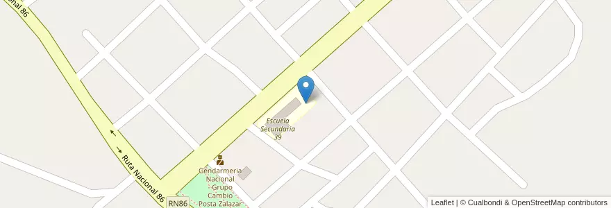 Mapa de ubicacion de Escuela Primaria 146 Cornelio Saavedra en 阿根廷, Formosa, Departamento Patiño, Municipio De Posta Cambio Zalazar.