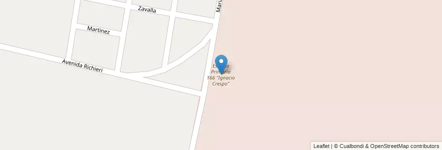 Mapa de ubicacion de Escuela Primaria 166 "Ignacio Crespo" en Arjantin, Santa Fe, Departamento La Capital, Santo Tomé.