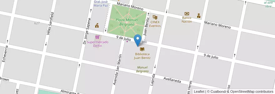 Mapa de ubicacion de Escuela Primaria en 阿根廷, Córdoba, Departamento Marcos Juárez, Pedanía Saladillo, Monte Buey.