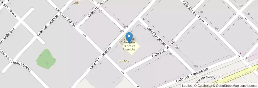 Mapa de ubicacion de Escuela Primaria 34 Arturo Jauretche en Argentina, Provincia Di Buenos Aires, Partido De Luján.