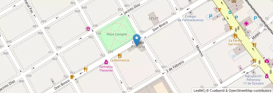 Mapa de ubicacion de Escuela Primaria en Argentinië, Buenos Aires, Partido De San Isidro, San Isidro.