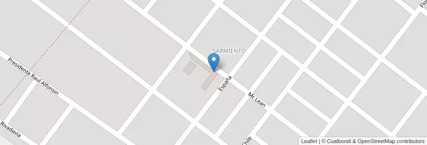 Mapa de ubicacion de Escuela Primaria 991 Héctor Omar Zenoff en Arjantin, Chaco, Departamento Nueve De Julio, Las Breñas, Las Breñas.