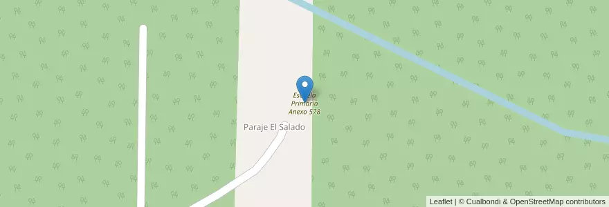Mapa de ubicacion de Escuela Primaria Anexo 578 en アルゼンチン, チャコ州, Departamento General Güemes, Municipio De Juan José Castelli.