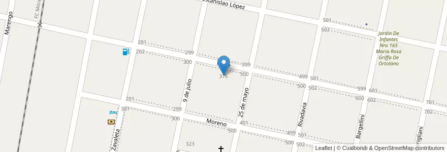 Mapa de ubicacion de Escuela Primaria Bartolomé Mitre en Argentinië, Santa Fe, Departamento San Cristóbal, Municipio De Suardi.