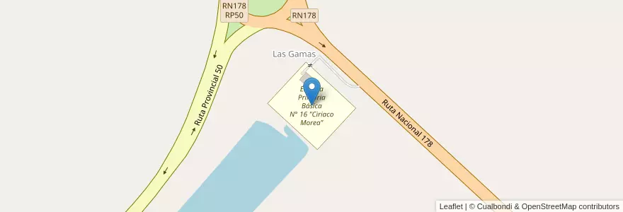 Mapa de ubicacion de Escuela Primaria Básica N° 16 "Ciriaco Morea" en Argentina, Buenos Aires, Partido De Colón.