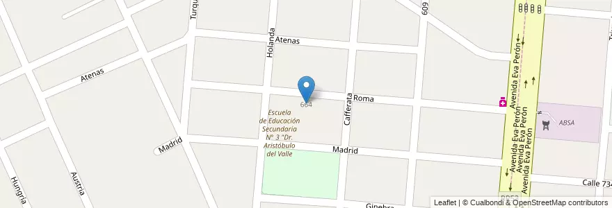 Mapa de ubicacion de Escuela Primaria Básica N° 43 "Ismael Luís Rosselli" en Argentine, Province De Buenos Aires, Partido De Florencio Varela, Villa Santa Rosa.