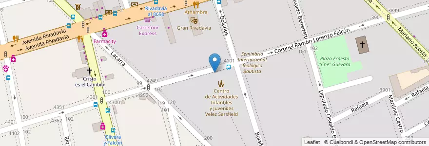 Mapa de ubicacion de Escuela Primaria Común 01 José Alfredo Ferreira, Velez Sarsfield en アルゼンチン, Ciudad Autónoma De Buenos Aires, ブエノスアイレス, Comuna 10.