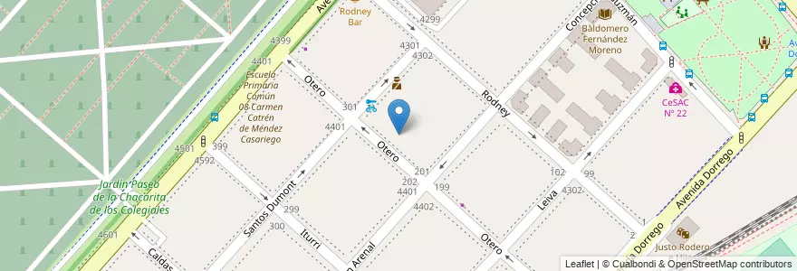 Mapa de ubicacion de Escuela Primaria Común 01 Rubén Darío, Chacarita en Arjantin, Ciudad Autónoma De Buenos Aires, Buenos Aires, Comuna 15.