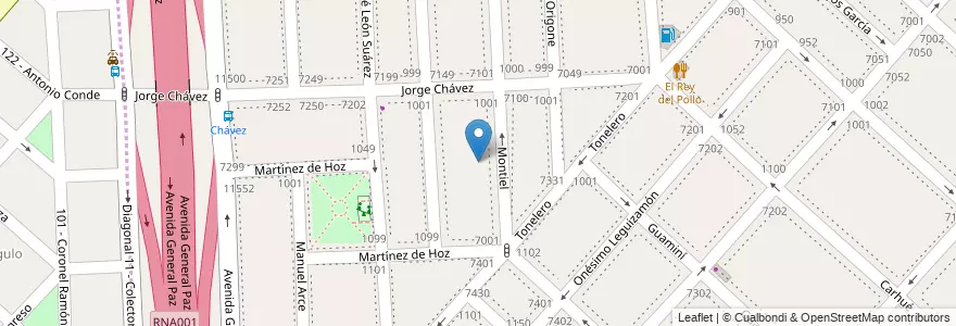Mapa de ubicacion de Escuela Primaria Común 02 Doctor Francisco Melitón Alvarez, Liniers en Arjantin, Ciudad Autónoma De Buenos Aires, Buenos Aires.