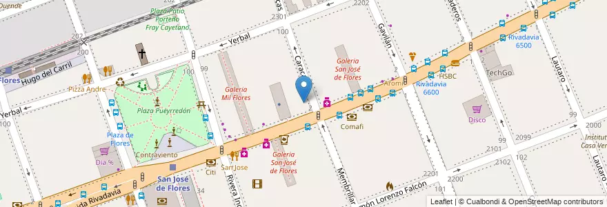 Mapa de ubicacion de Escuela Primaria Común 02 Florencio Varela, Flores en 아르헨티나, Ciudad Autónoma De Buenos Aires, Comuna 7, 부에노스아이레스.