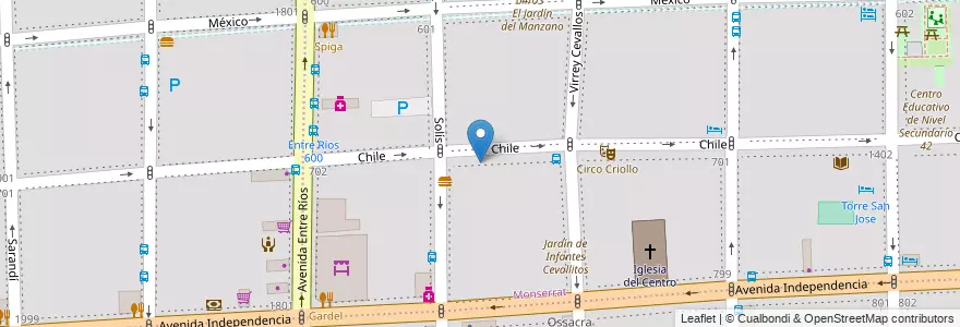 Mapa de ubicacion de Escuela Primaria Común 02 Fray Cayetano Rodriguez, Montserrat en Arjantin, Ciudad Autónoma De Buenos Aires, Comuna 1, Buenos Aires.