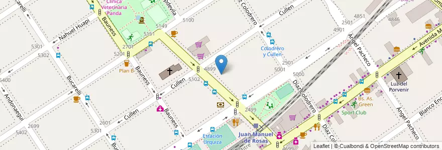 Mapa de ubicacion de Escuela Primaria Común 02 Juana Manuela Gorriti, Villa Urquiza en アルゼンチン, Ciudad Autónoma De Buenos Aires, Comuna 12, ブエノスアイレス.