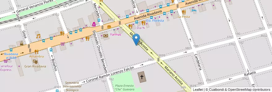 Mapa de ubicacion de Escuela Primaria Común 03 Angela M. de Caviglia, Velez Sarsfield en آرژانتین, Ciudad Autónoma De Buenos Aires, Buenos Aires, Comuna 10.
