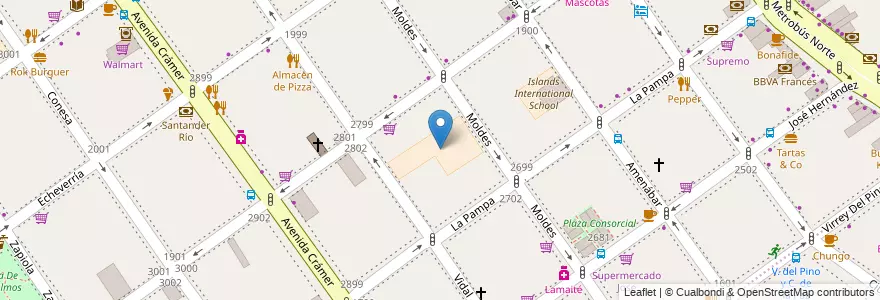 Mapa de ubicacion de Escuela Primaria Común 03 Esteban Echeverría, Belgrano en 阿根廷, Ciudad Autónoma De Buenos Aires, 布宜诺斯艾利斯, Comuna 13.