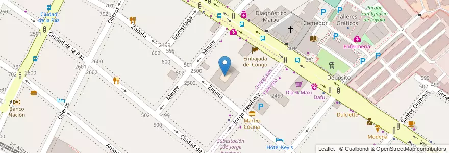 Mapa de ubicacion de Escuela Primaria Común 03 Juana Manso, Colegiales en 阿根廷, Ciudad Autónoma De Buenos Aires, 布宜诺斯艾利斯, Comuna 14.