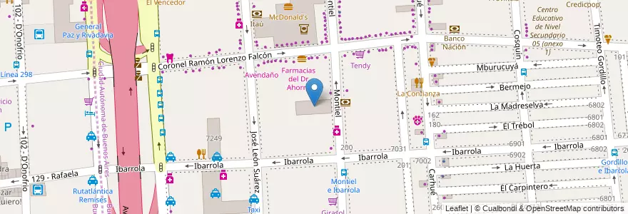 Mapa de ubicacion de Escuela Primaria Común 03 República Francesa, Liniers en الأرجنتين, Ciudad Autónoma De Buenos Aires, Comuna 9, Buenos Aires.