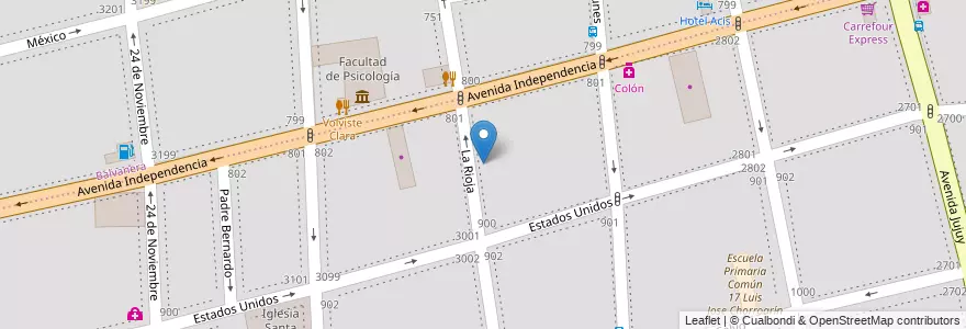 Mapa de ubicacion de Escuela Primaria Común 03 Rufino Sanchez, San Cristobal en 아르헨티나, Ciudad Autónoma De Buenos Aires, Comuna 3, 부에노스아이레스.