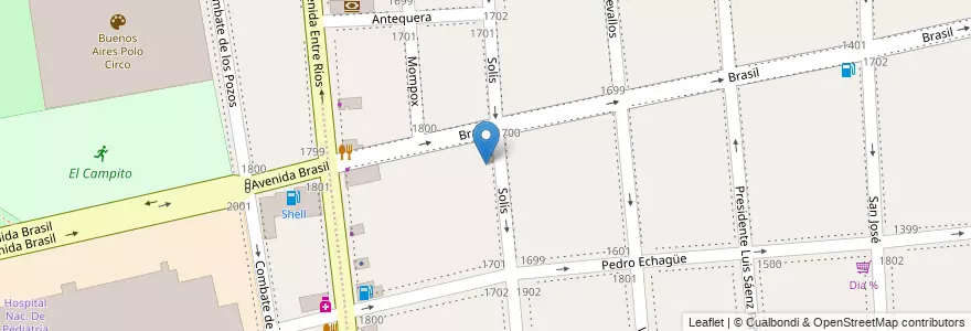 Mapa de ubicacion de Escuela Primaria Común 04 Cnel. de Marina Tomas Espora, Constitucion en Argentina, Autonomous City Of Buenos Aires, Comuna 4, Comuna 1, Autonomous City Of Buenos Aires.