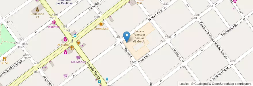 Mapa de ubicacion de Escuela Primaria Común 04 Cnel. Mayor Ignacio Alvarez Thomas, Agronomia en Argentina, Autonomous City Of Buenos Aires, Autonomous City Of Buenos Aires, Comuna 15.