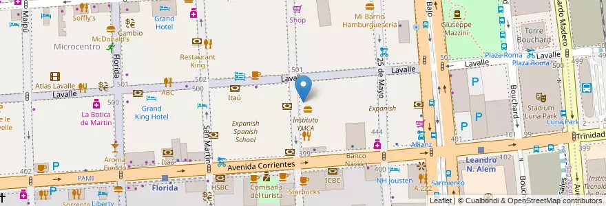 Mapa de ubicacion de Escuela Primaria Común 04 De Catedral al Norte José Manuel Estrada, San Nicolas en Argentinië, Ciudad Autónoma De Buenos Aires, Comuna 1, Buenos Aires.