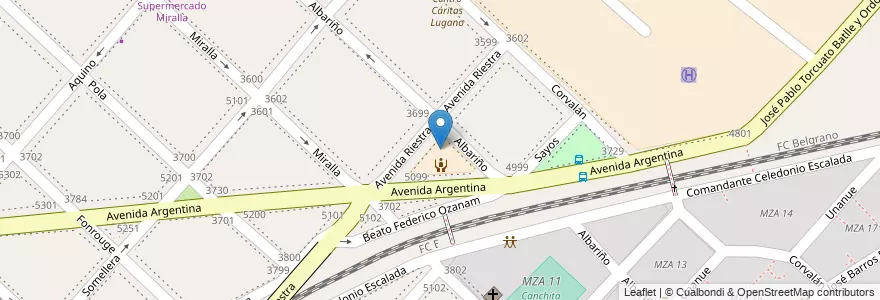 Mapa de ubicacion de Escuela Primaria Común 04 Provincia de Tucumán, Villa Lugano en آرژانتین, Ciudad Autónoma De Buenos Aires, Buenos Aires, Comuna 8.